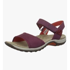 Merrell Port Slingback Comfort Walking Sandal Outdoor Shoe Red Nubuck Leather 8